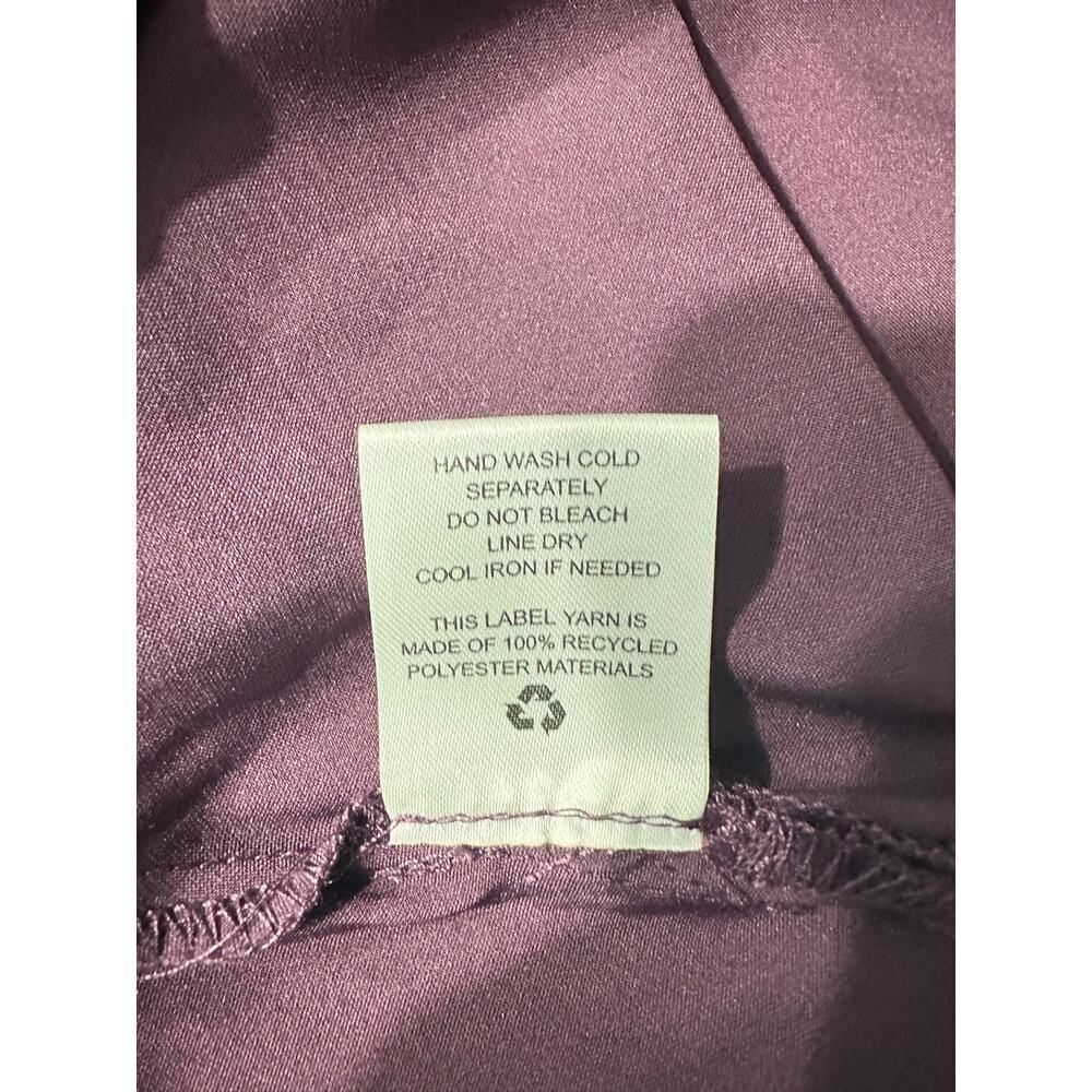 Olive + Oak Slip Dress Women's Small Purple One Shoulder Satin Knee Length NWT - Picture 8 of 8